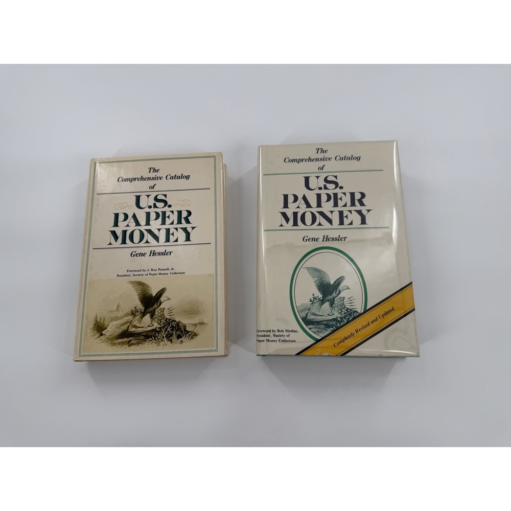 Gene Hessler U.S. Paper Money 1974 1st 1977 2nd Edition Hardcover Book Lot